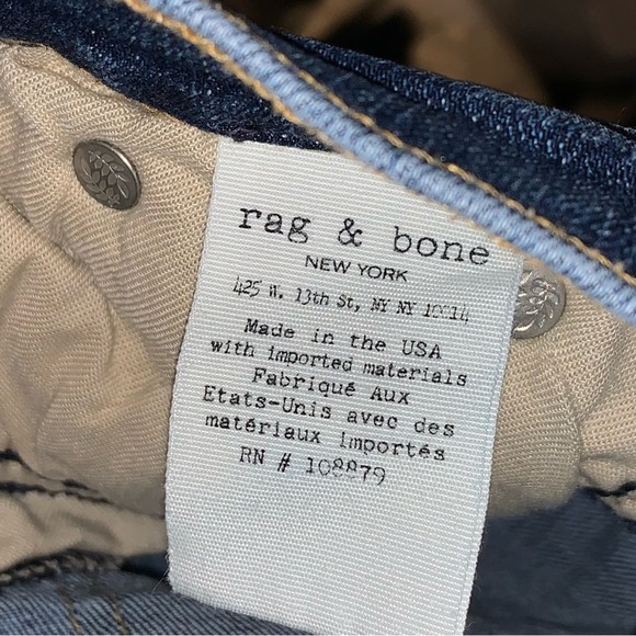 Rag & bone Shredded Zipper Skinny Capris Jeans sz 27 - Picture 7 of 11